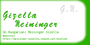 gizella meininger business card